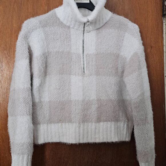 Jessica Simpson Plaid Fuzzy Zipper Sweater Jacket Lot of 3 - Picture 2 of 9